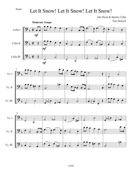 Let It Snow Let It Snow Let It Snow For Cello Trio Sheet Music