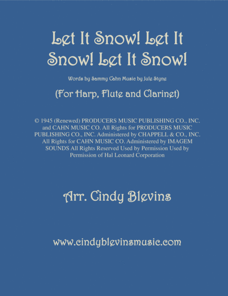 Let It Snow Let It Snow Let It Snow For Harp Flute And Clarinet Sheet Music