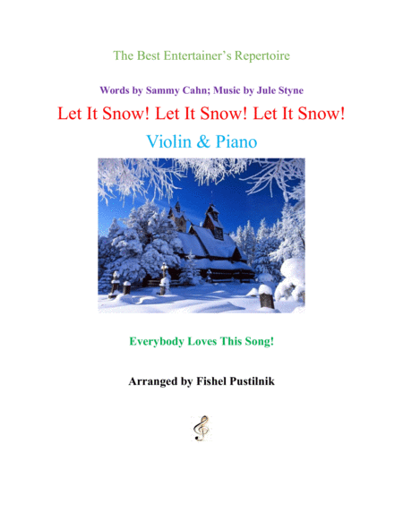 Let It Snow Let It Snow Let It Snow For Violin And Piano Sheet Music