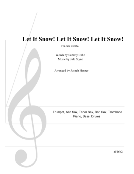 Let It Snow Let It Snow Let It Snow Jazz Combo With 5 Horns Sheet Music