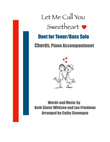 Let Me Call You Sweetheart Duet For Tenor Bass Solo Chords Piano Accompaniment Sheet Music