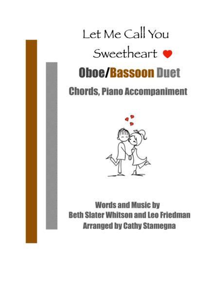 Let Me Call You Sweetheart Oboe Bassoon Duet Chords Piano Accompaniment Sheet Music