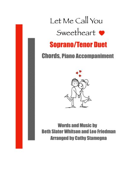 Let Me Call You Sweetheart Soprano Tenor Duet Chords Piano Accompaniment Sheet Music