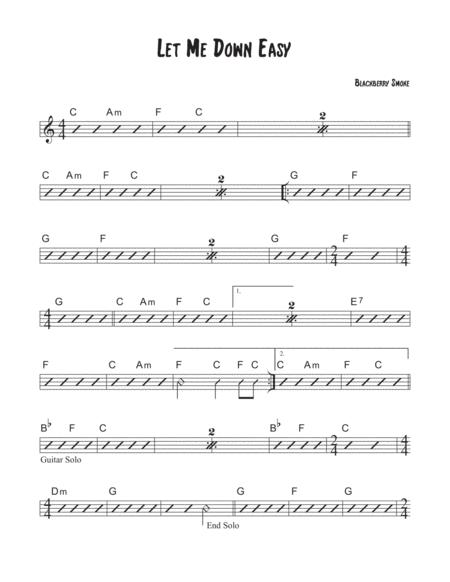 Let Me Down Easy Sheet Music