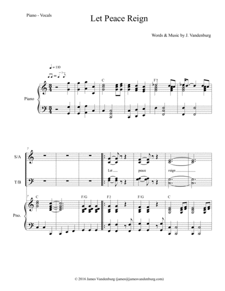 Let Peace Reign Sheet Music