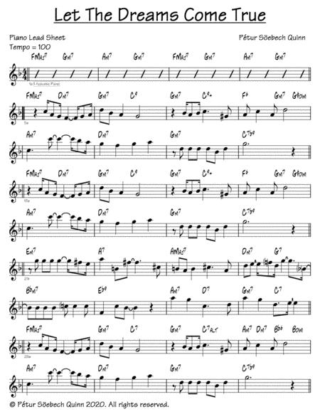 Free Sheet Music Let The Dreams Come True