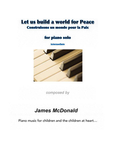 Let Us Build A World For Peace Sheet Music