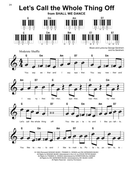 Free Sheet Music Lets Call The Whole Thing Off From Shall We Dance