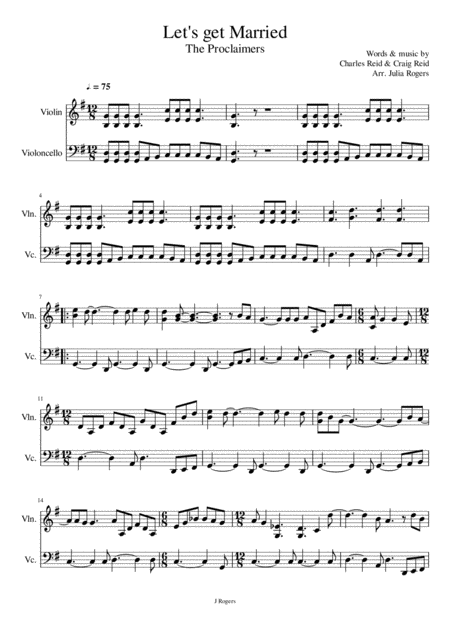 Free Sheet Music Lets Get Married