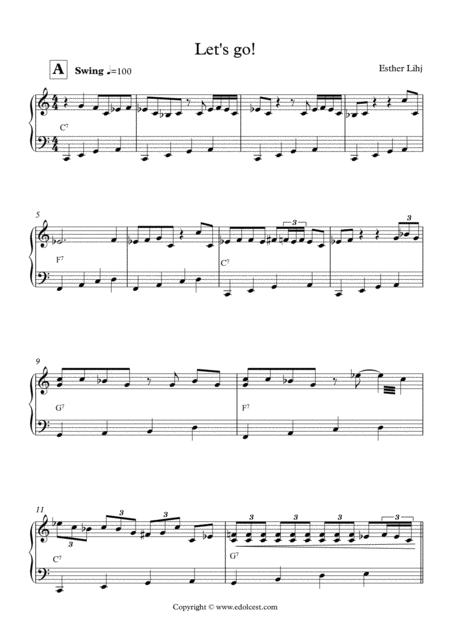 Lets Go Blues Etude In C Sheet Music