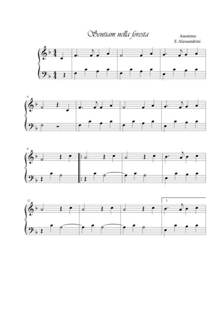 Lets Hear In The Forest Sentiam Nella Foresta Sheet Music