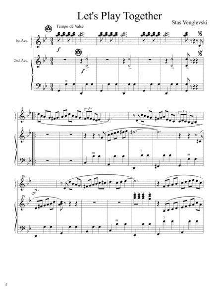 Lets Play Together Original Composition By Stas Venglevski Sheet Music