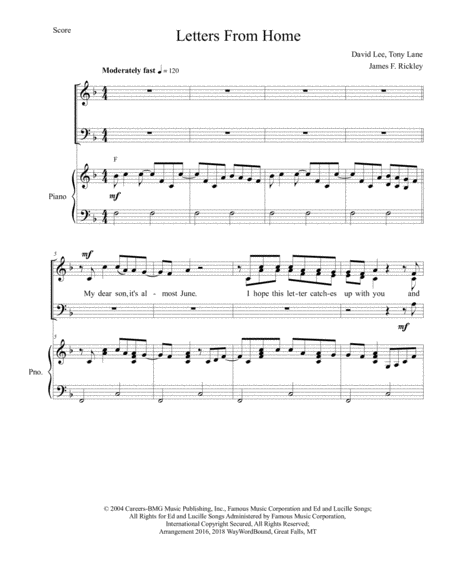 Letters From Home Sheet Music