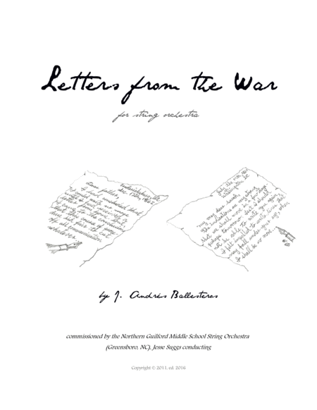 Letters From The War Score Sheet Music