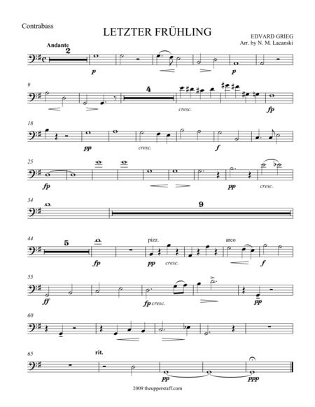 Free Sheet Music Letzter Fruhling