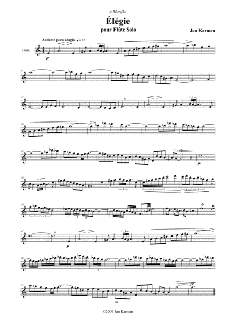 Lgie For Flute Solo Sheet Music