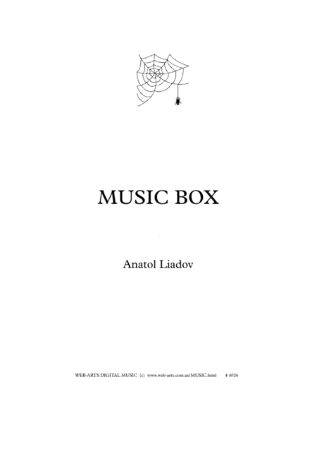 Liadov Music Box For 4 Flutes Sheet Music