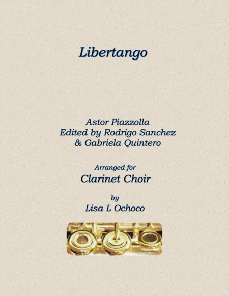 Free Sheet Music Libertango For Clarinet Choir