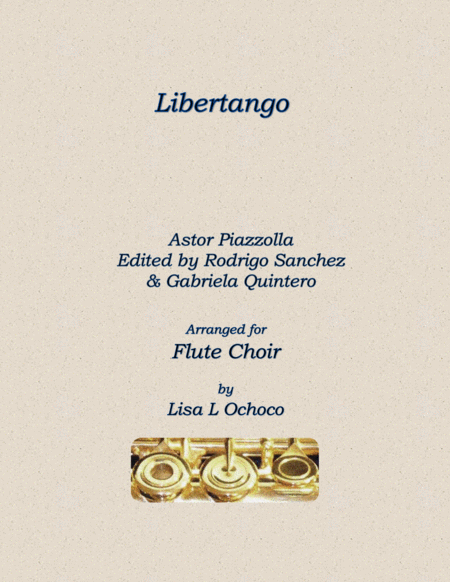 Free Sheet Music Libertango For Flute Choir