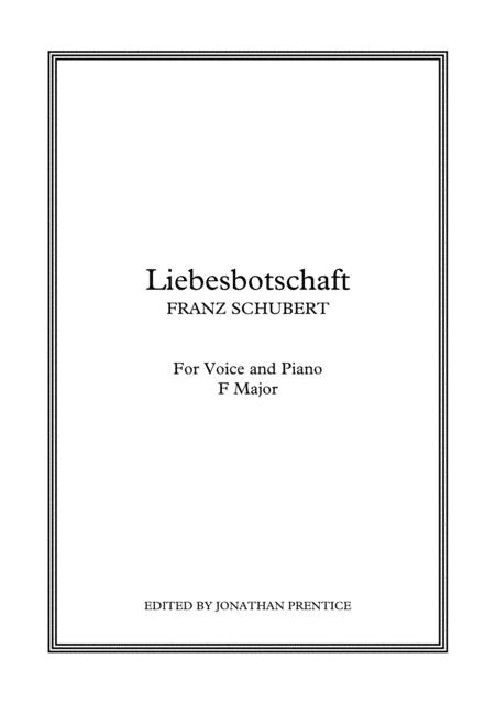 Free Sheet Music Liebesbotschaft F Major