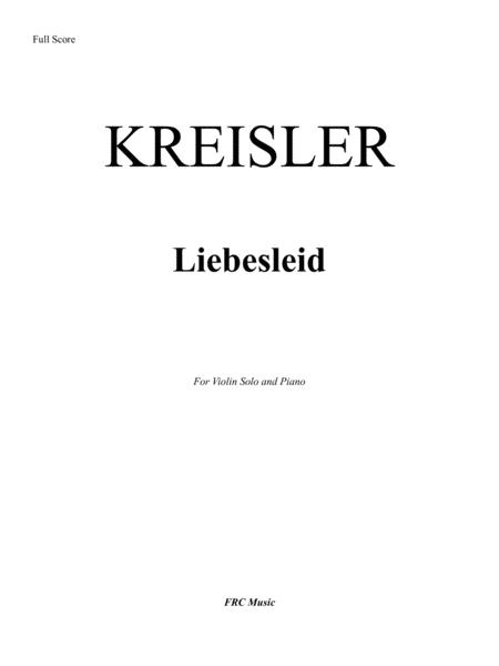 Liebeslied For Violin Solo And Piano Accompaniment Sheet Music