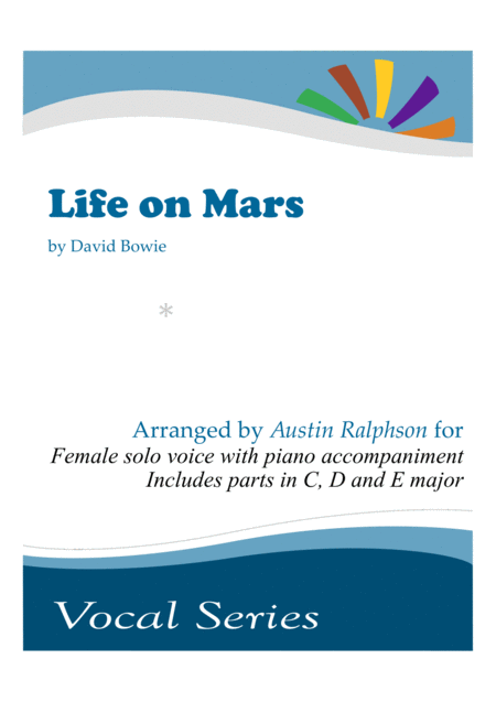 Free Sheet Music Life On Mars Female Solo Voice And Piano