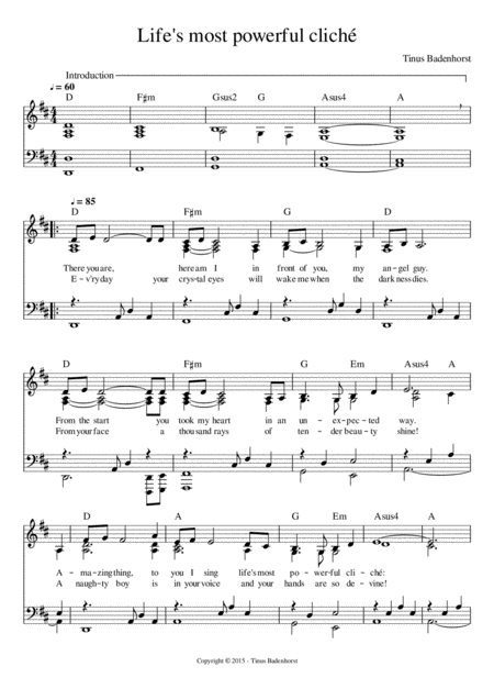 Free Sheet Music Lifes Most Powerful Cliche