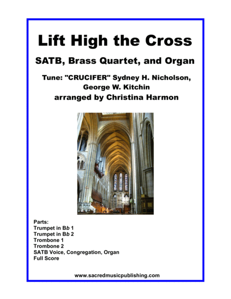 Lift High The Cross Satb Brass Quartet And Organ Sheet Music