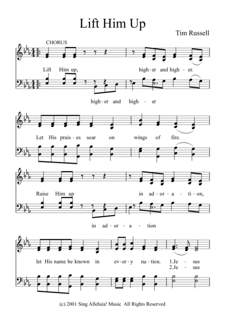 Lift Him Up Sheet Music