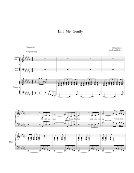 Lift Me Gently Sheet Music