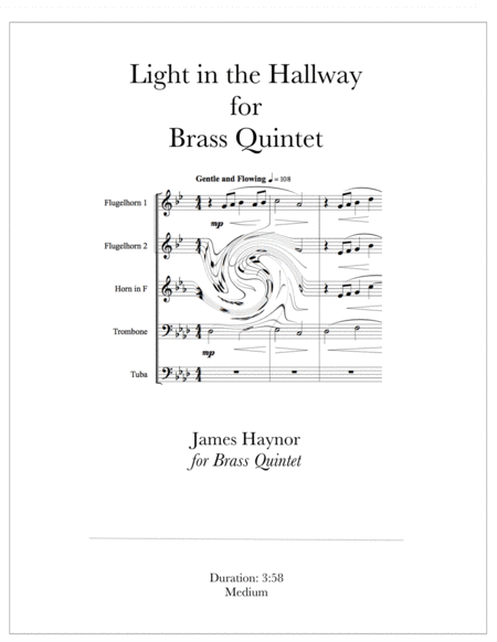 Light In The Hallway For Brass Quintet Sheet Music