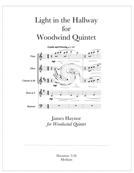 Light In The Hallway For Woodwind Quintet Sheet Music