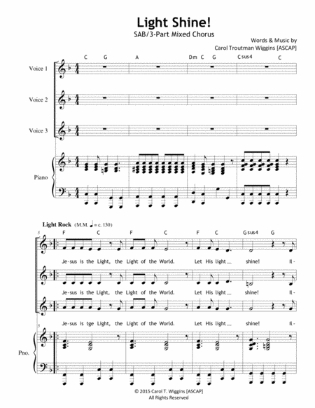 Light Shine Sheet Music