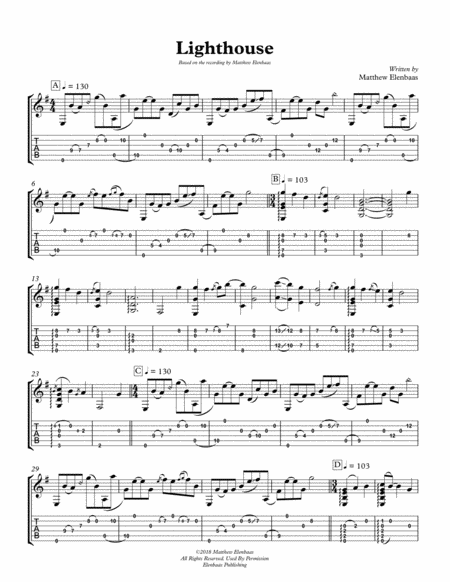 Free Sheet Music Lighthouse