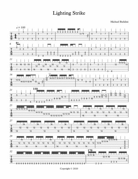 Free Sheet Music Lighting Strike