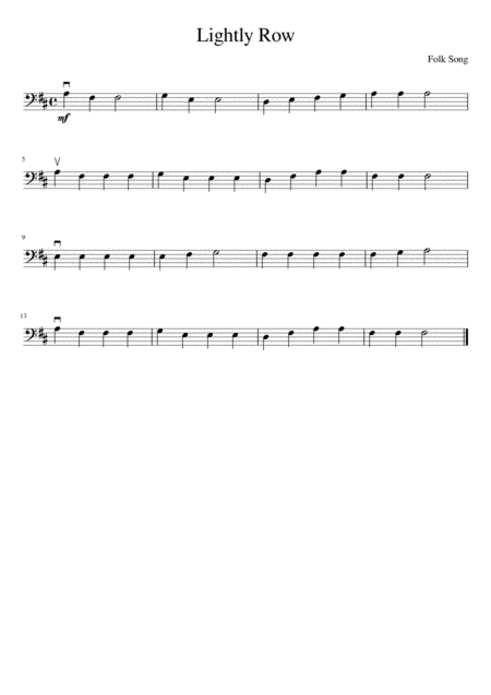 Free Sheet Music Lightly Row