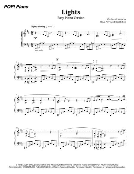 Lights Easy Piano Sheet Music