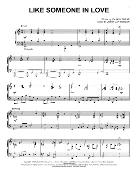 Like Someone In Love Sheet Music