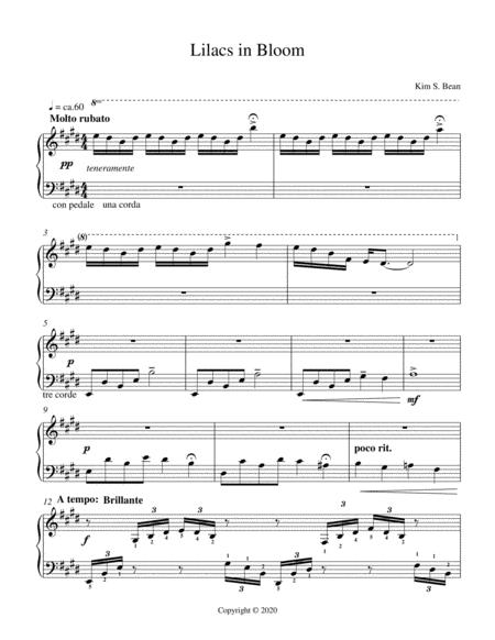 Free Sheet Music Lilacs In Bloom