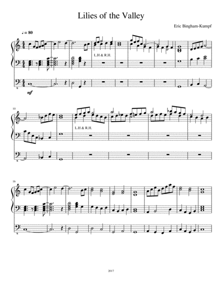 Lilies Of The Valley Sheet Music