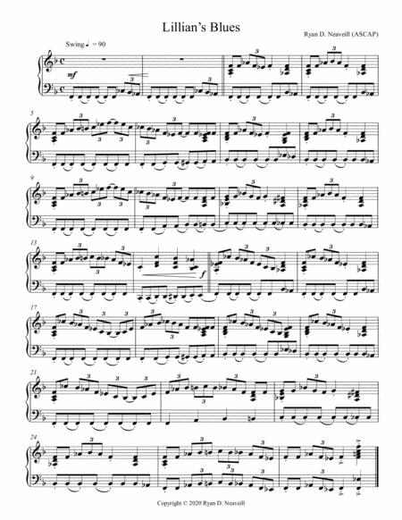 Free Sheet Music Lillians Blues