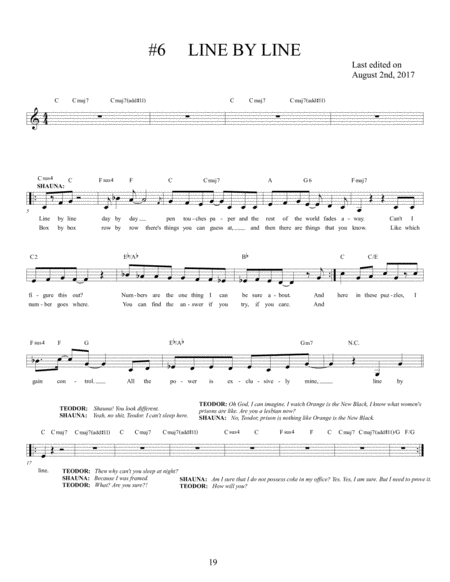 Line By Line From Corporate Innocence Sheet Music