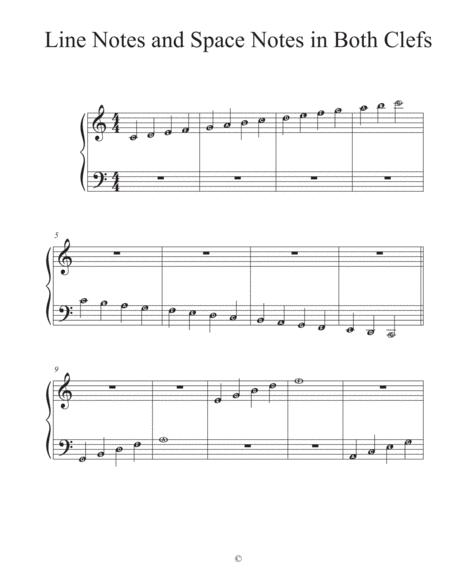 Lines And Spaces On Treble And Bass Clefs Sheet Music