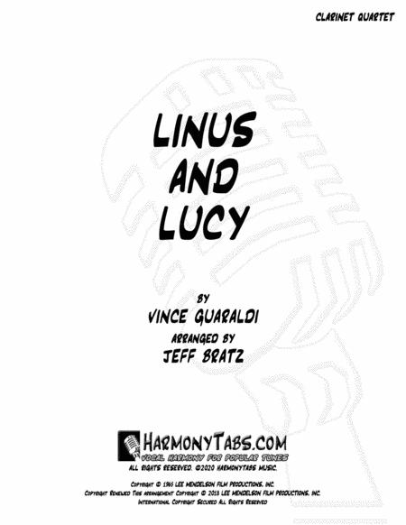 Linus And Lucy Clarinet Quartet Sheet Music