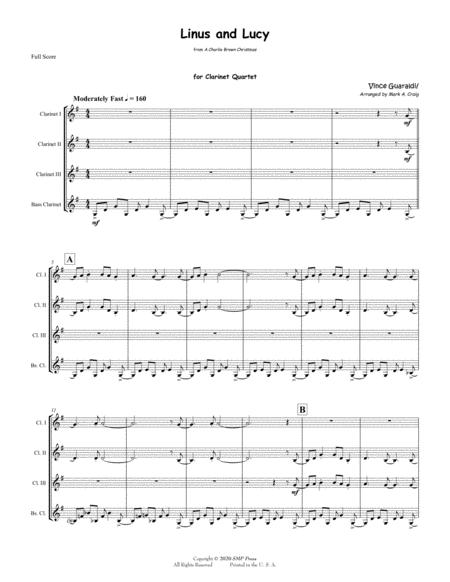 Free Sheet Music Linus And Lucy Cq