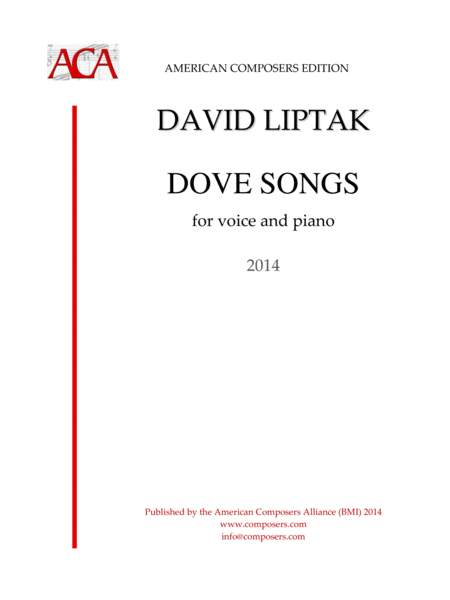 Free Sheet Music Liptak Dove Songs