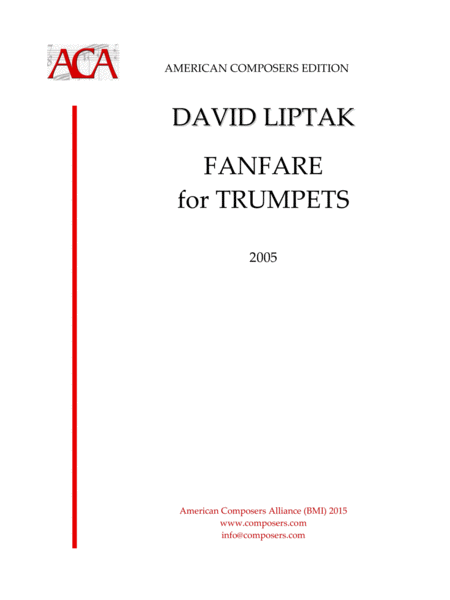 Free Sheet Music Liptak Fanfare For Trumpets