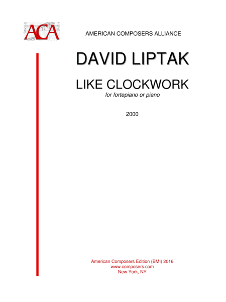 Liptak Like Clockwork Sheet Music