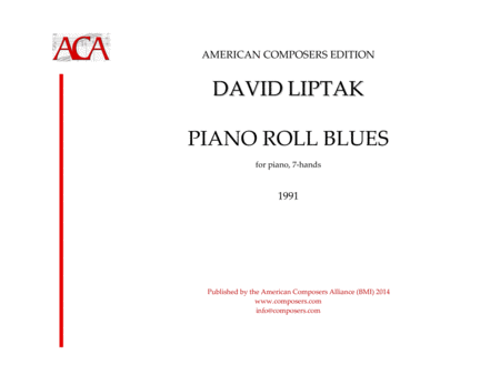 Liptak Piano Roll Blues Sheet Music