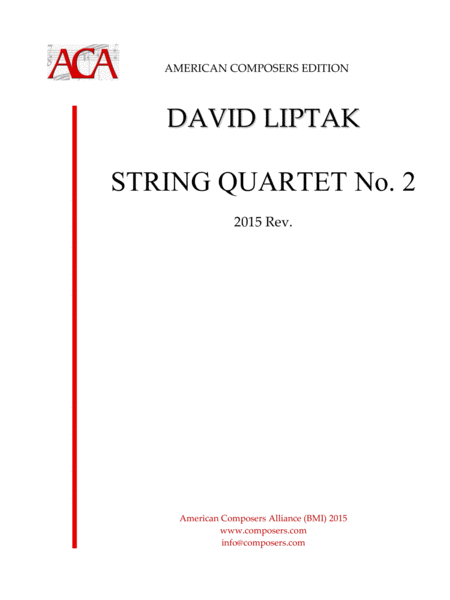 Free Sheet Music Liptak String Quartet No 2